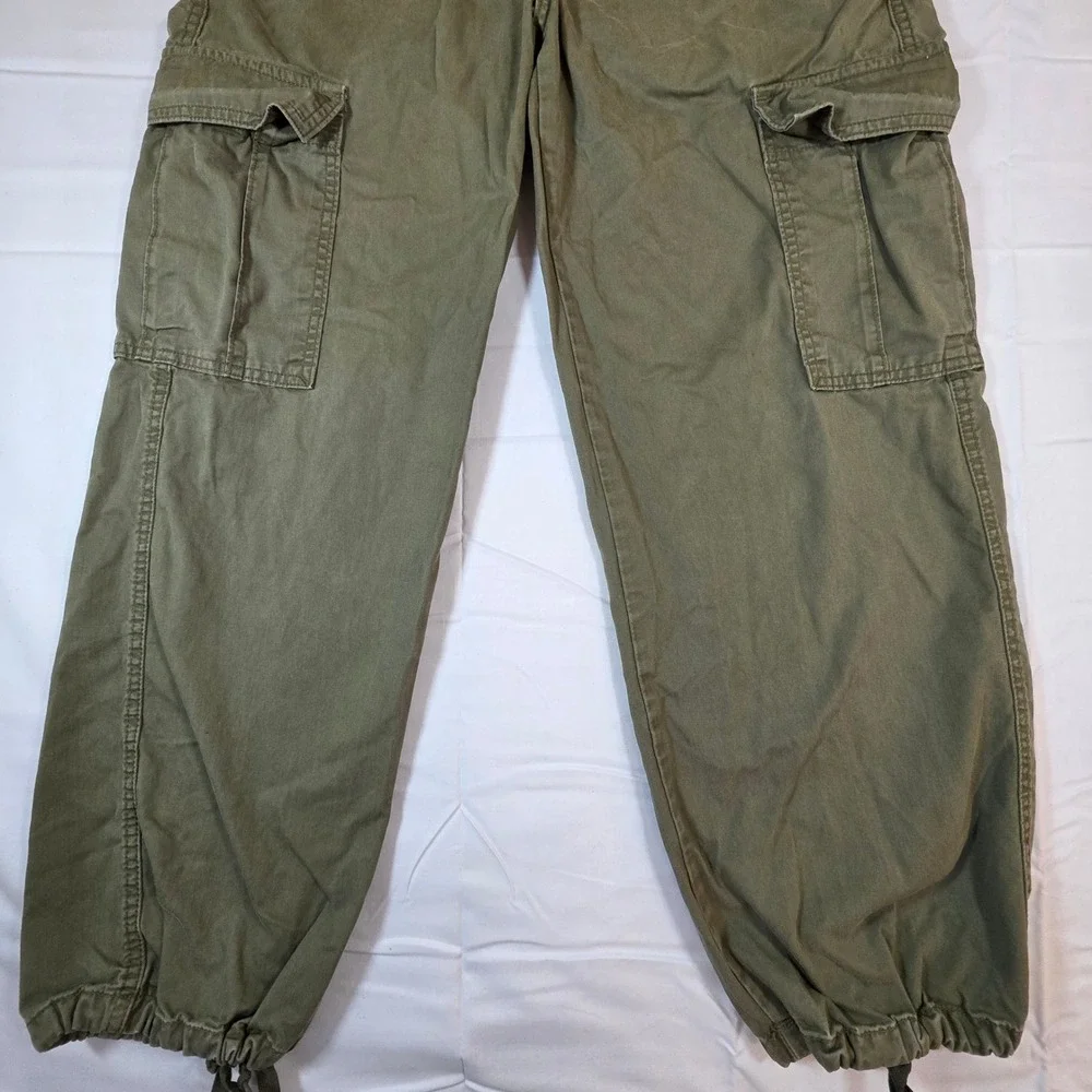 Levis 94 Baggy Cargo Pants Olive Green W30 L30 Utility Drawstring Hem